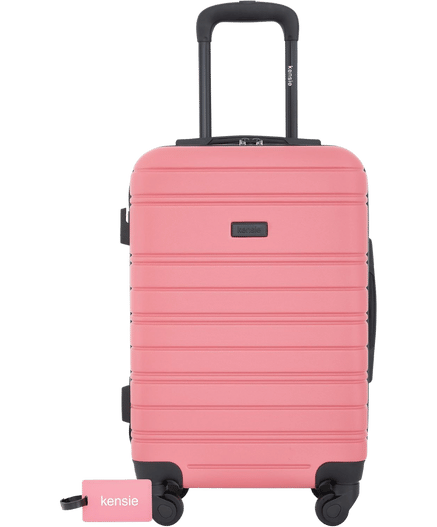 Kensie 22" Peonies Hardside Carry-On Luggage with ID Tag